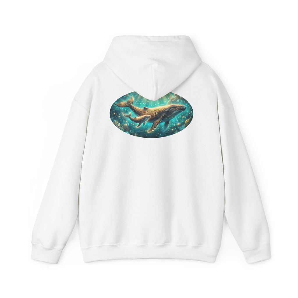 Whale Dream Hoodie — Ocean Turquoise Graphic Hooded Sweatshirt