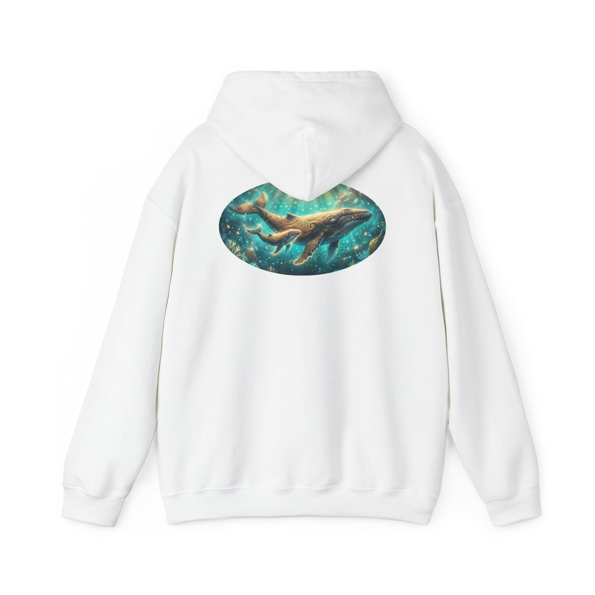 Whale Dream Hoodie — Ocean Turquoise Graphic Hooded Sweatshirt