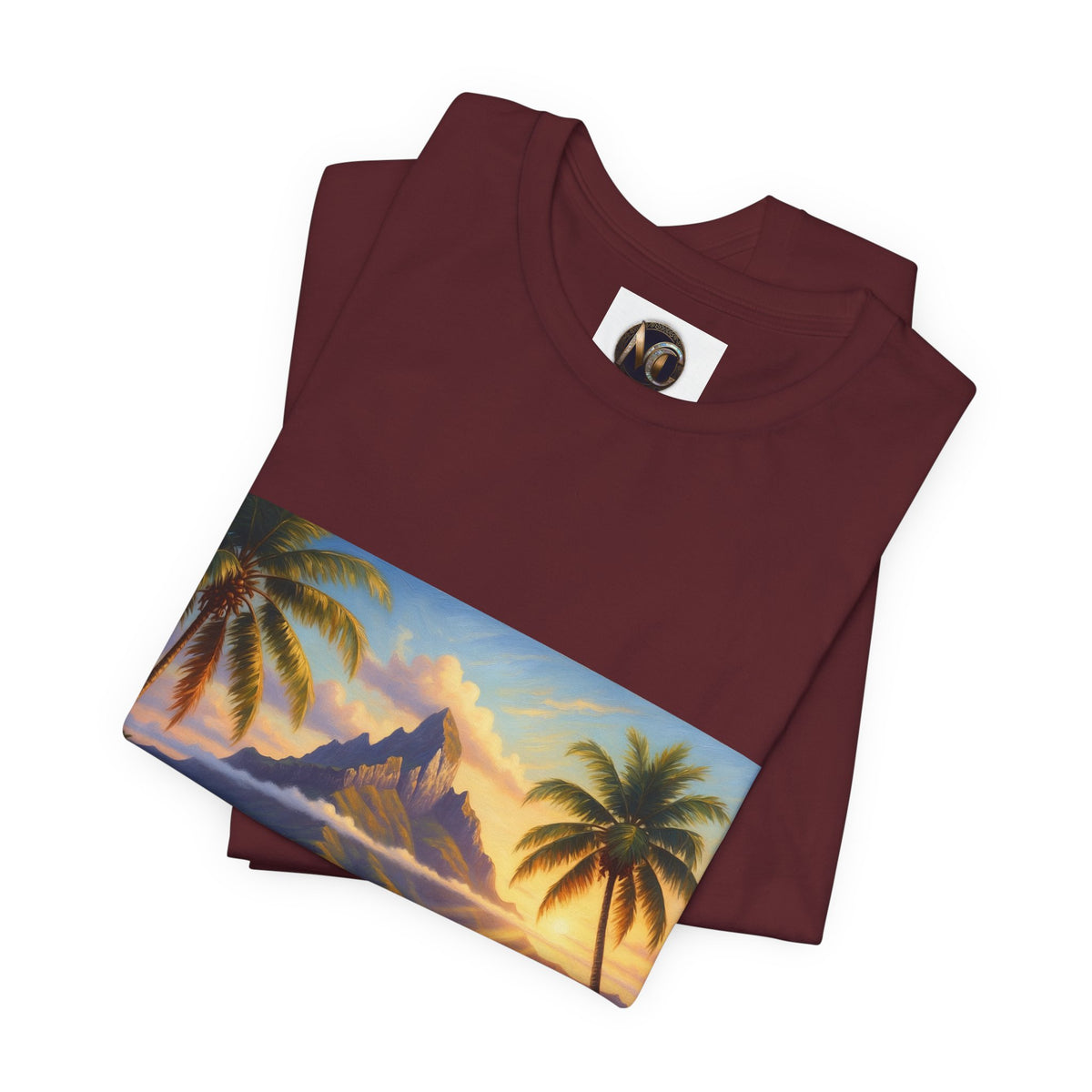 Tropical Sunset T-Shirt — Island Lagoon Scenic Tee