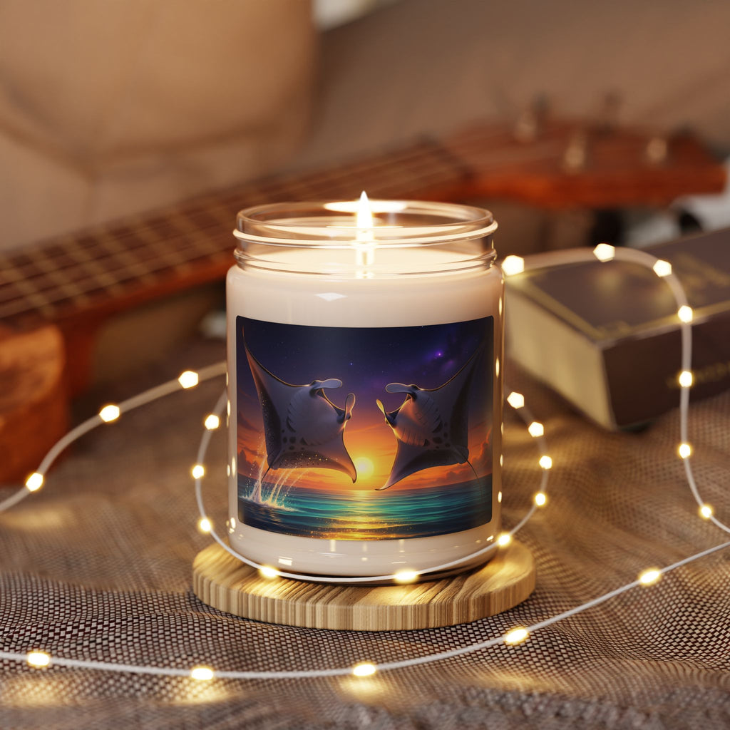 Manta Ray Sunset Scented Soy Candle — 9oz Ocean Meditation Jar