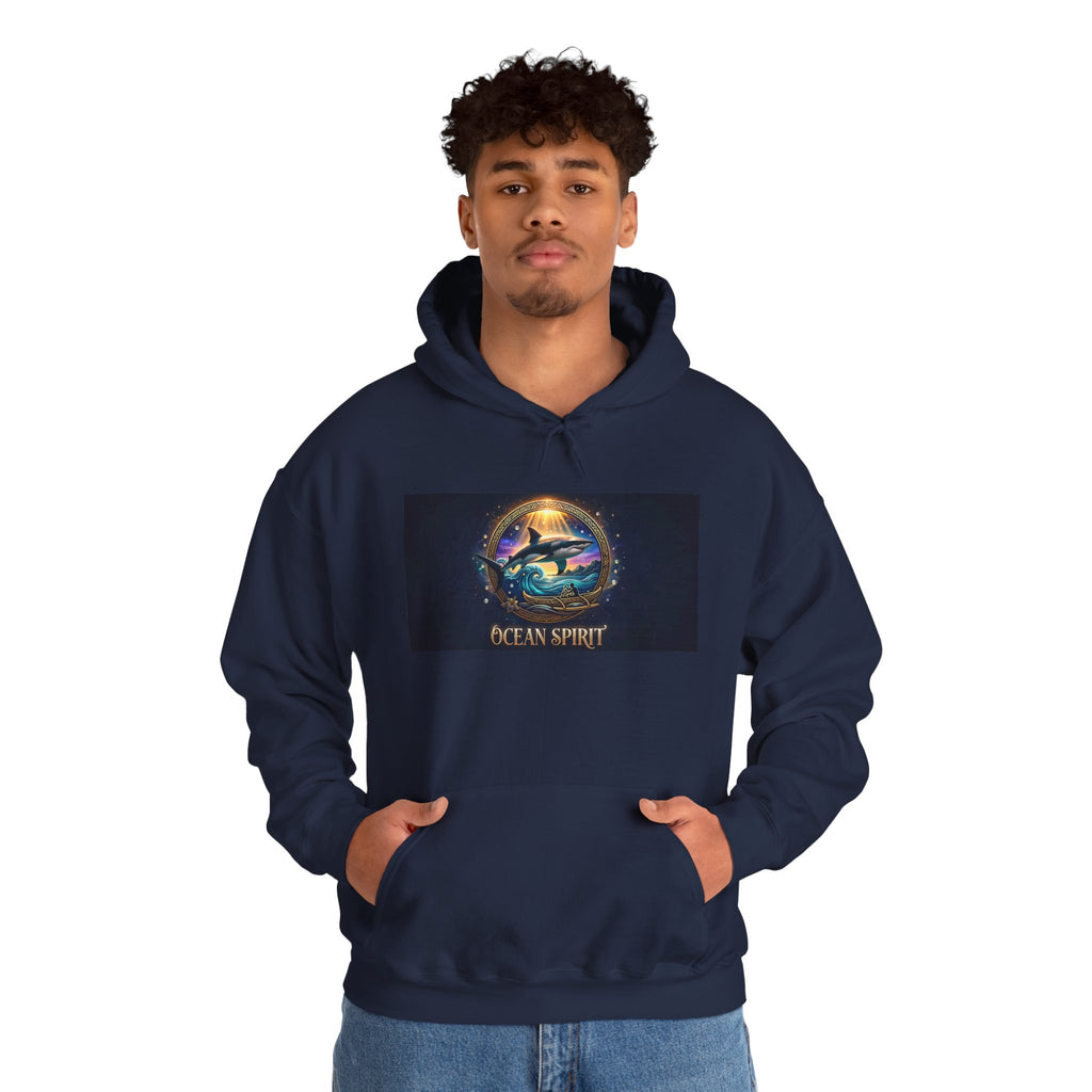 Ocean Spirit Hoodie — Mystical Sea Turtle Graphic Pullover