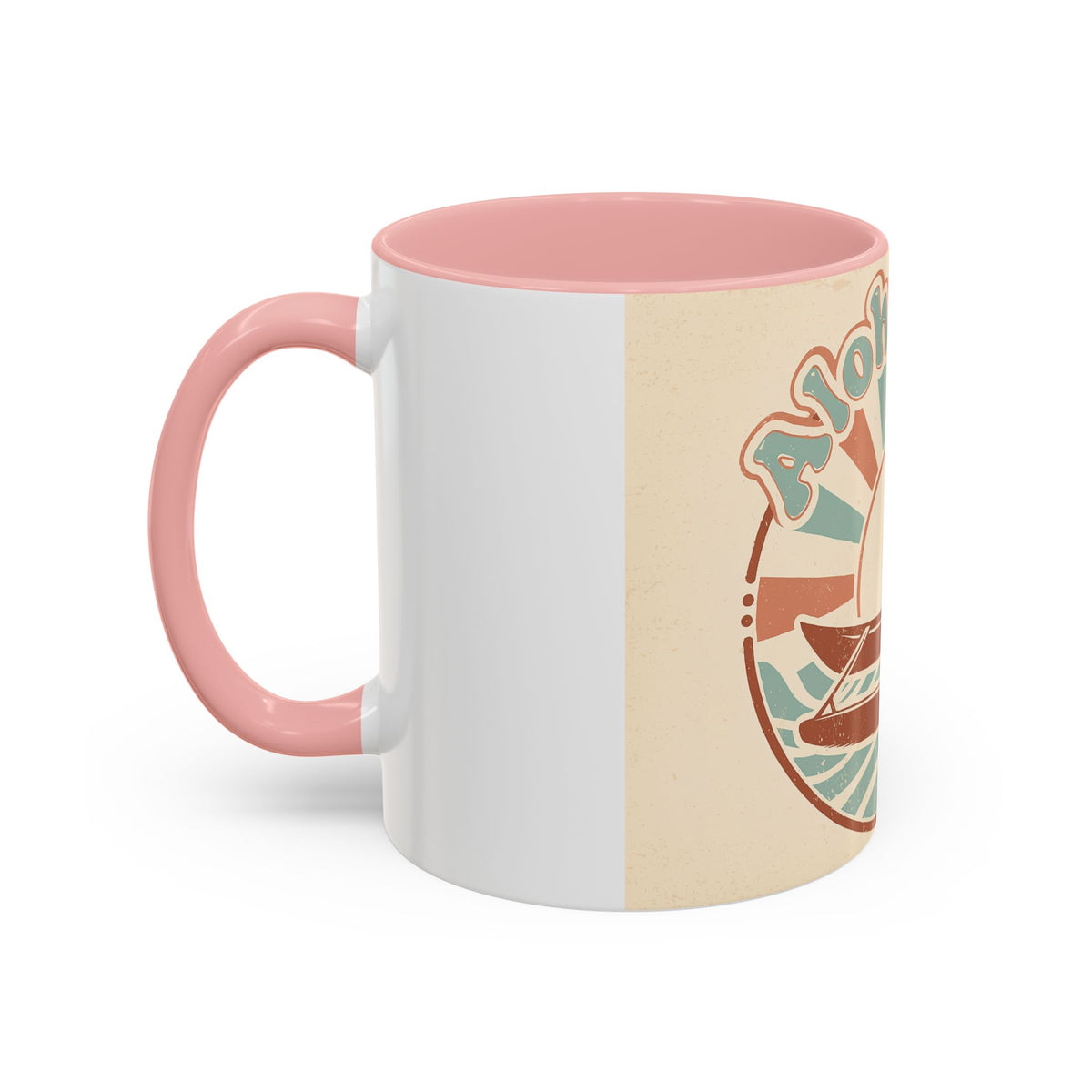 Aloha Nui Coffee Mug — Retro Hawaiian Canoe Sunset Accent Mug (11/15oz)