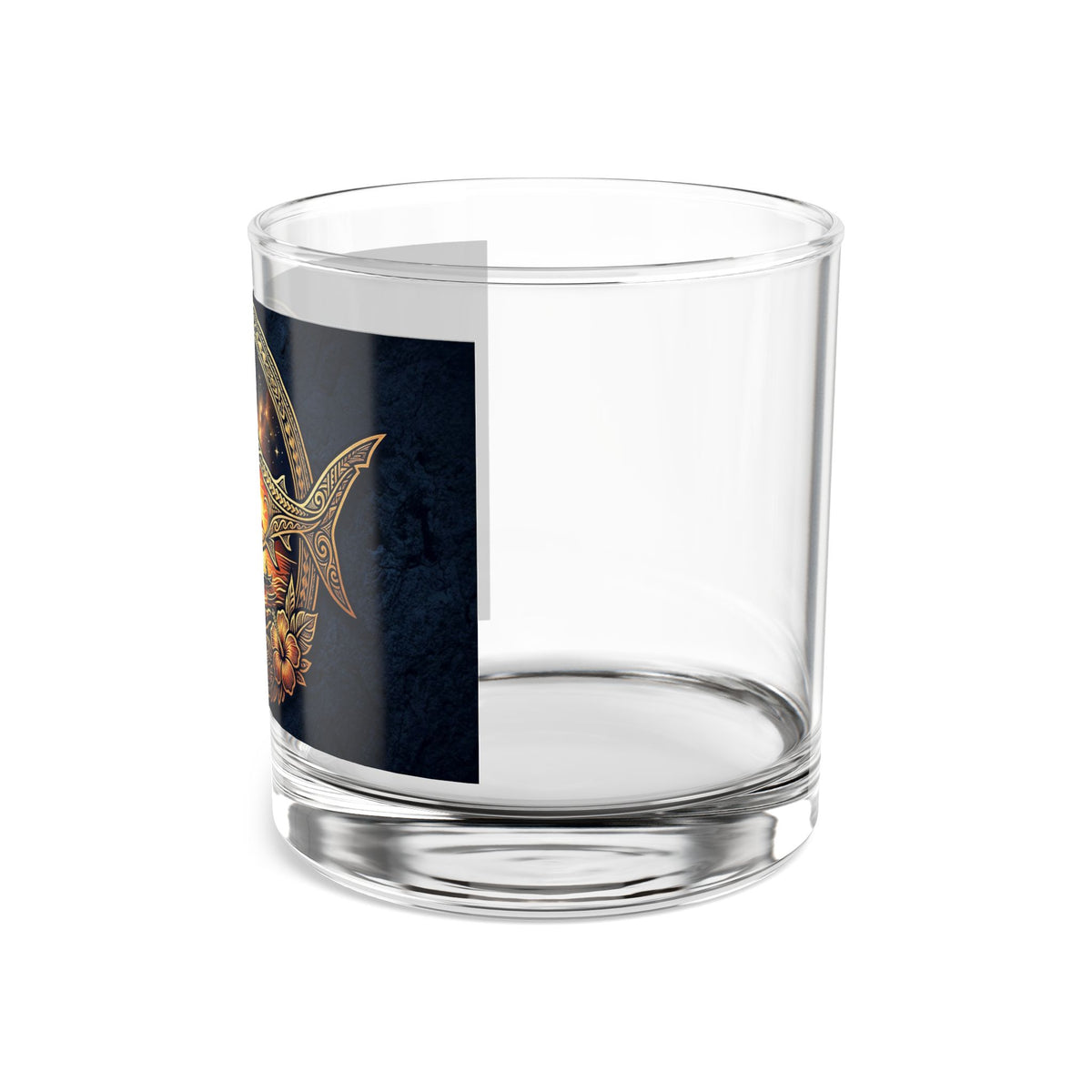 Shark Sunset 10oz Rocks Glass — Nautical Whiskey Tumbler