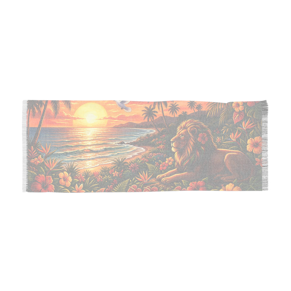 Tropical Lion Sunset Scarf