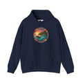Sunset Surf Hoodie — Tropical Beach Circle Graphic Sweatshirt