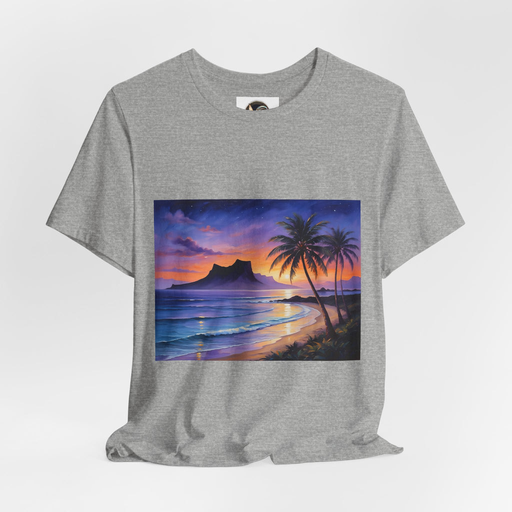 T-Shirt — Tropical Sunset Beach Print