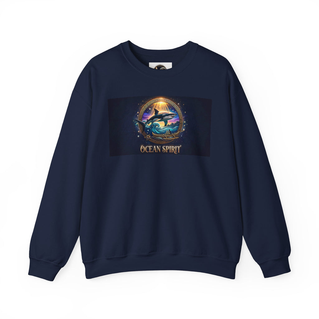Ocean Spirit Crewneck Sweatshirt — Whale & Sunset Graphic