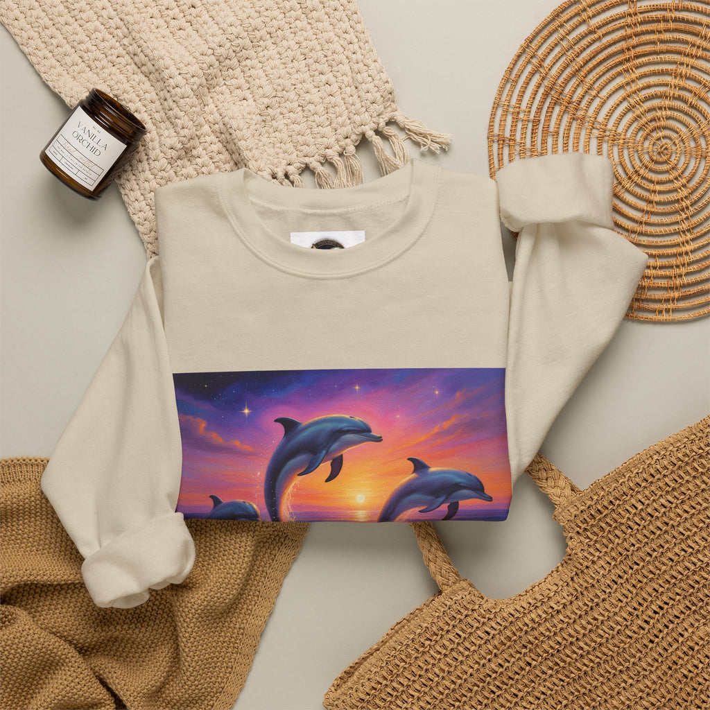 Dolphin Sunset Crewneck Sweatshirt