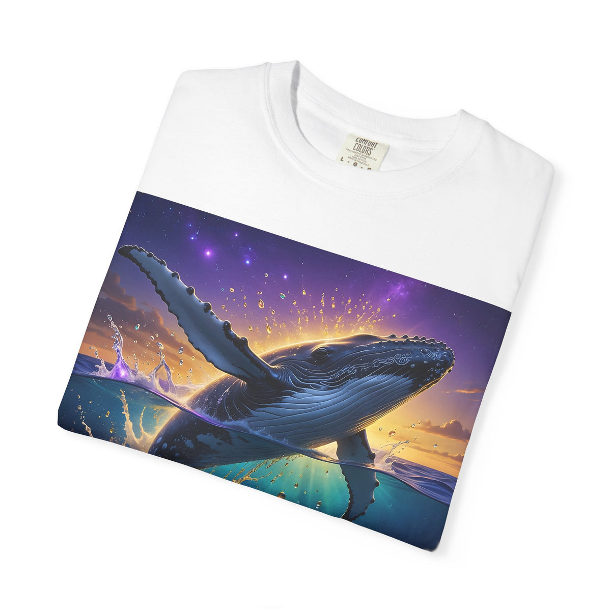 Whale Dreamscape T-Shirt — Majestic Humpback Ocean Sunset Graphic