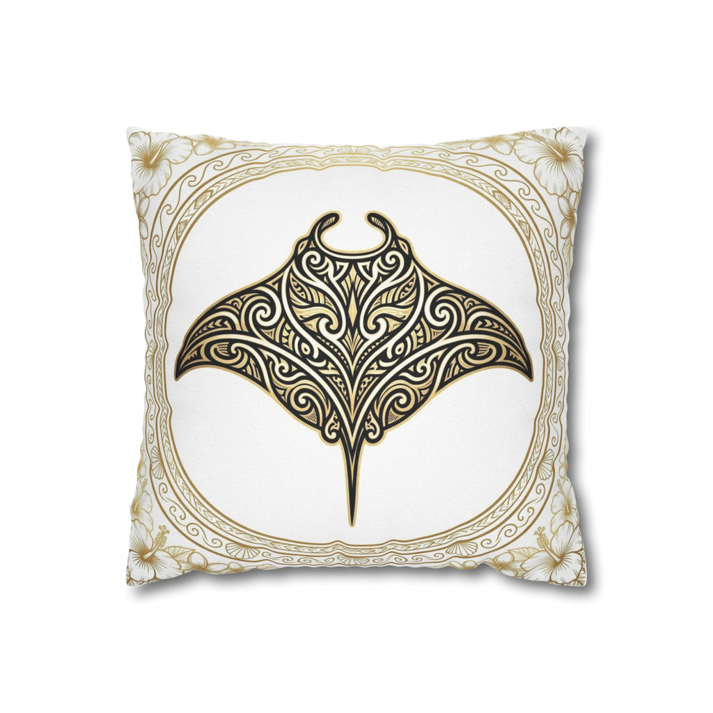 Magic Manta Ray Gold Decorative Pillowcase