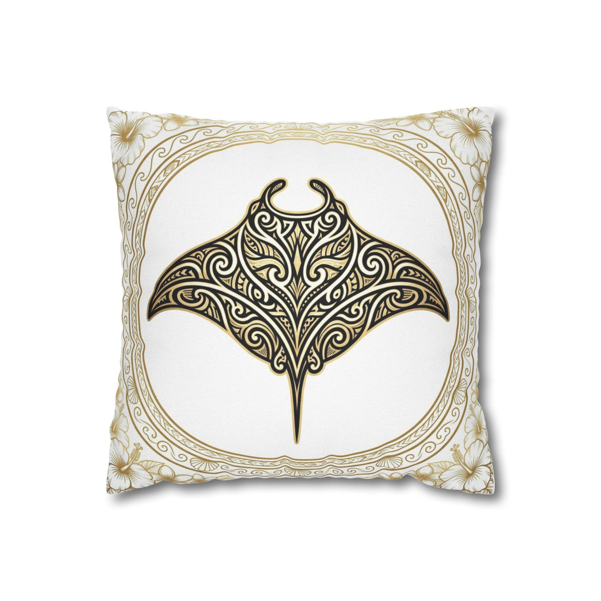 Magic Manta Ray Gold Decorative Pillowcase