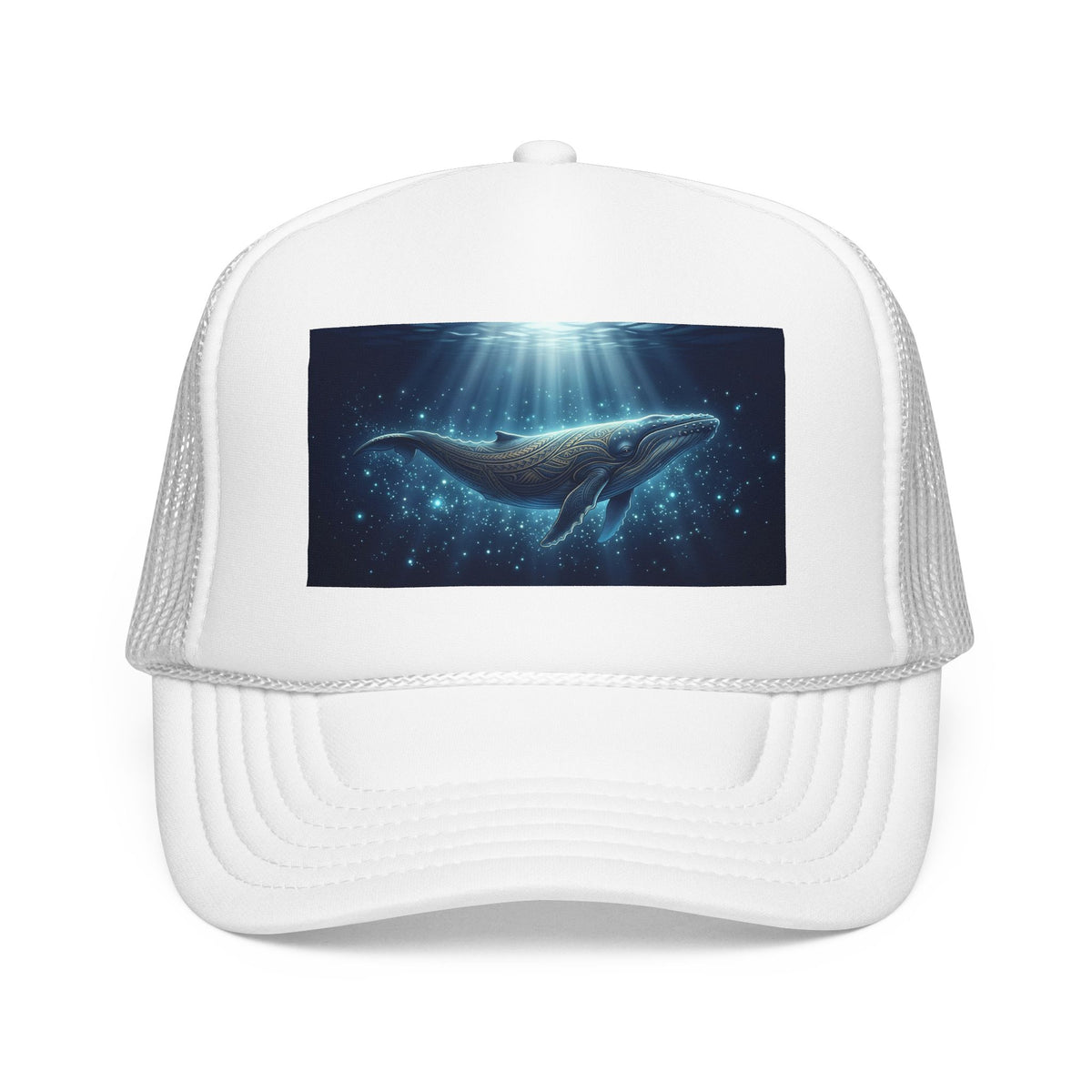 Whale Ocean Trucker Hat — Marine Life Foam Cap