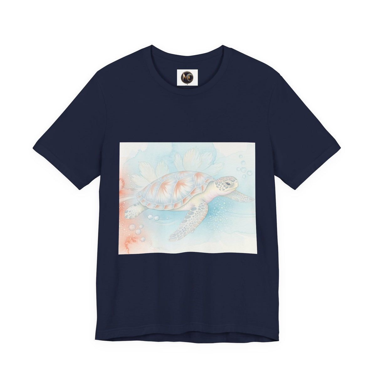 Sea Turtle Watercolor T-Shirt – Pastel Ocean Beach Tee