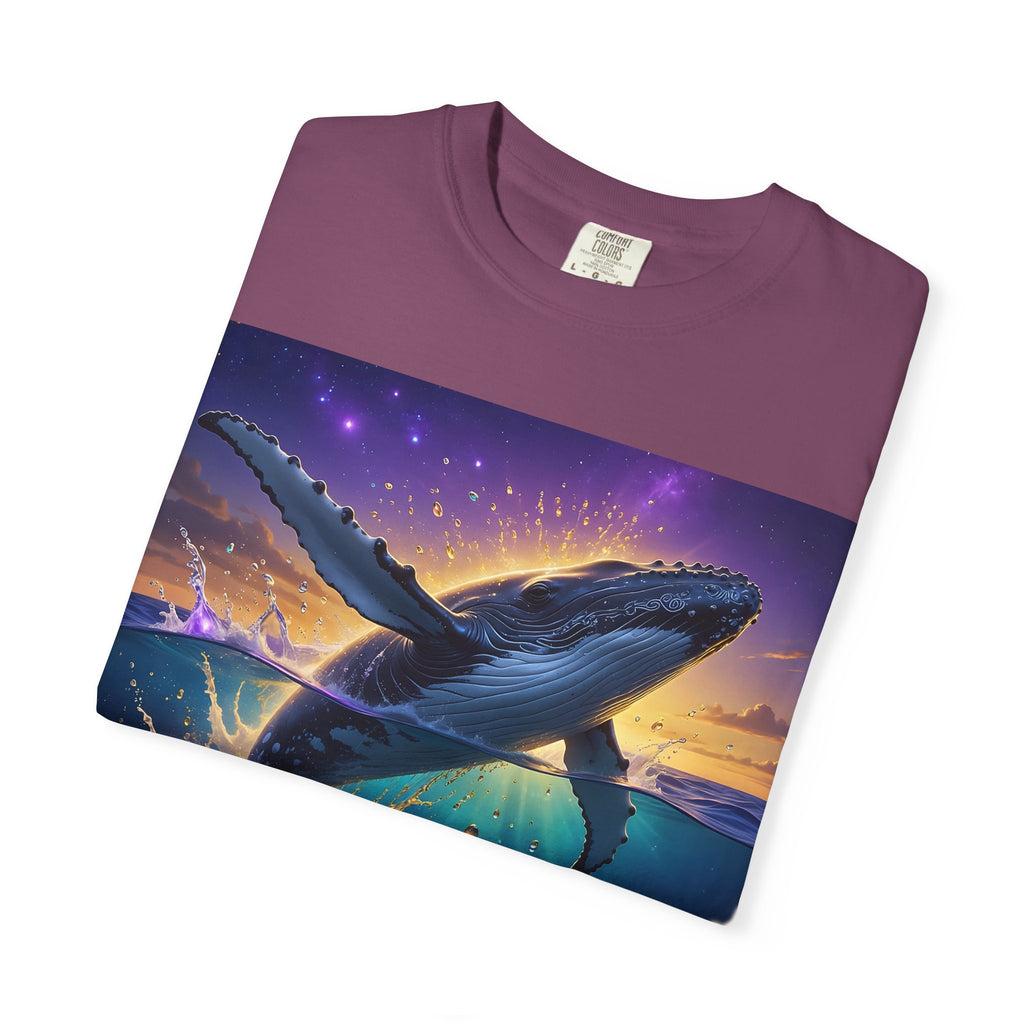 Whale Dreamscape T-Shirt — Majestic Humpback Ocean Sunset Graphic