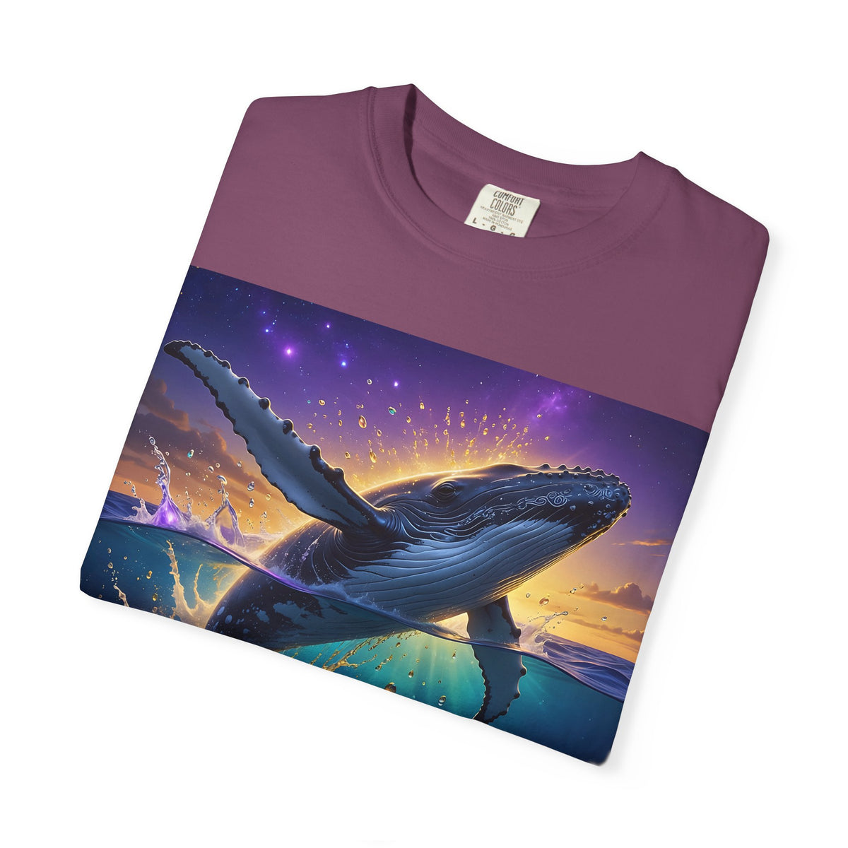 Whale Dreamscape T-Shirt — Majestic Humpback Ocean Sunset Graphic