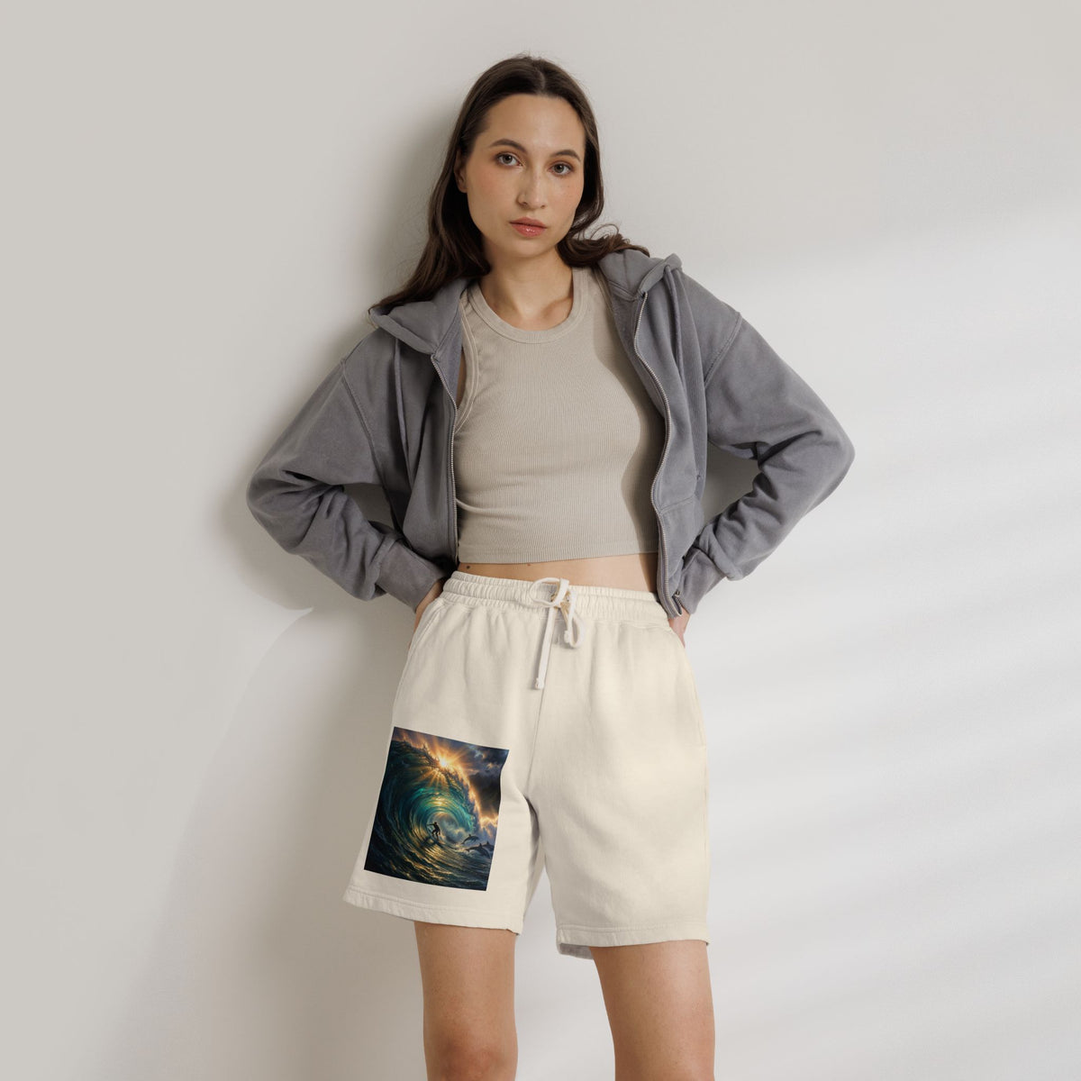 Unisex Garment-Dyed Lightweight Fleece Sweat Shorts