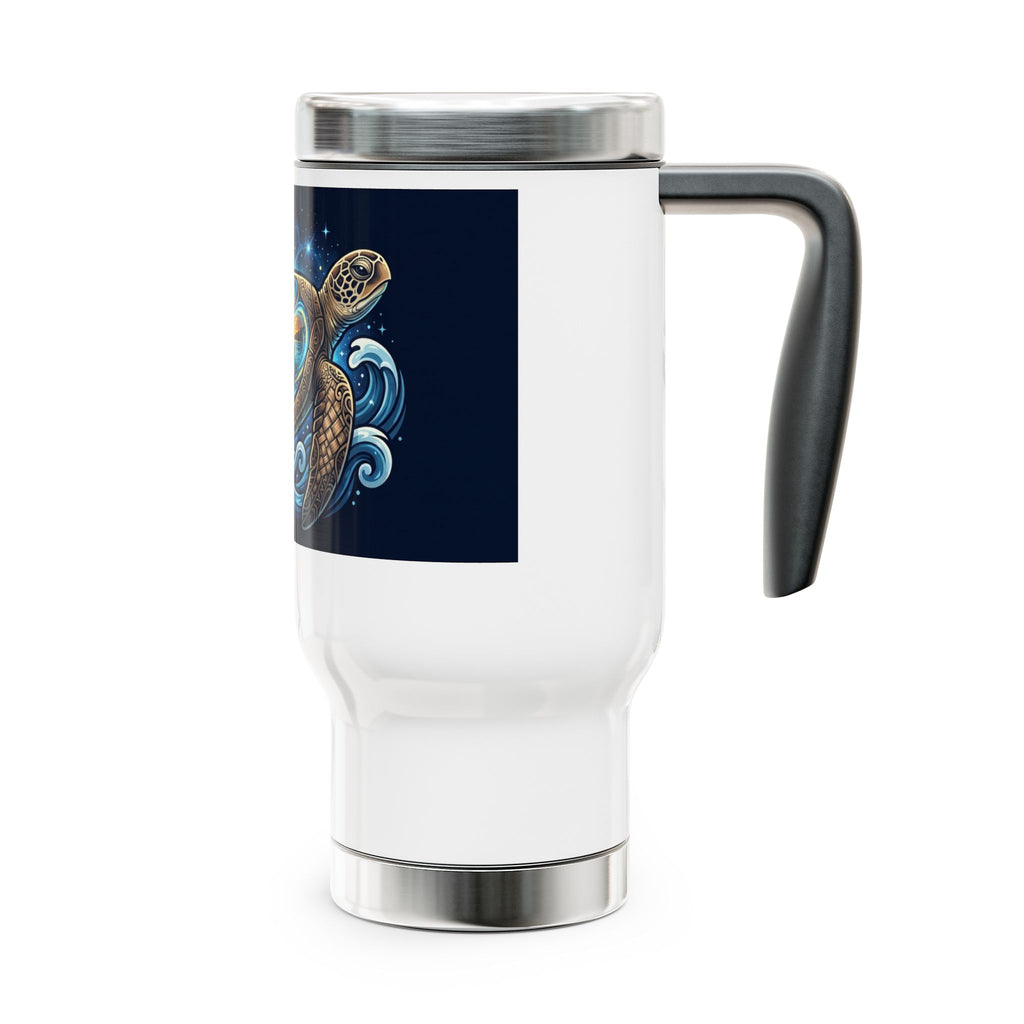 Sea Turtle Galaxy Travel Mug — Stainless Steel 14oz Insulated Coffee Tumbler