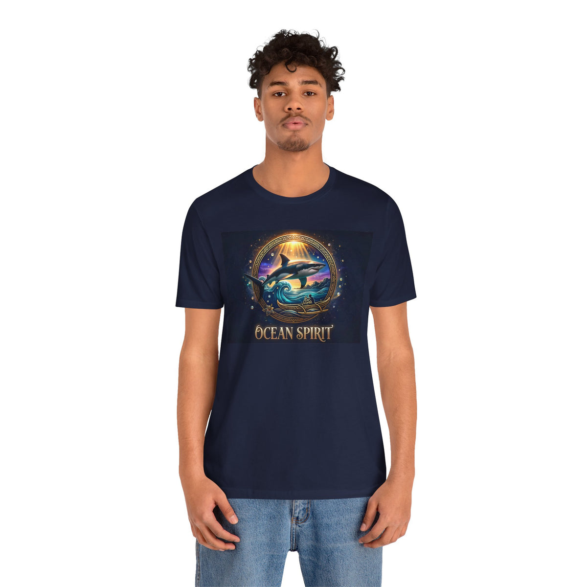 Ocean Spirit T-Shirt — Nautical Dolphin Sunset Graphic Tee