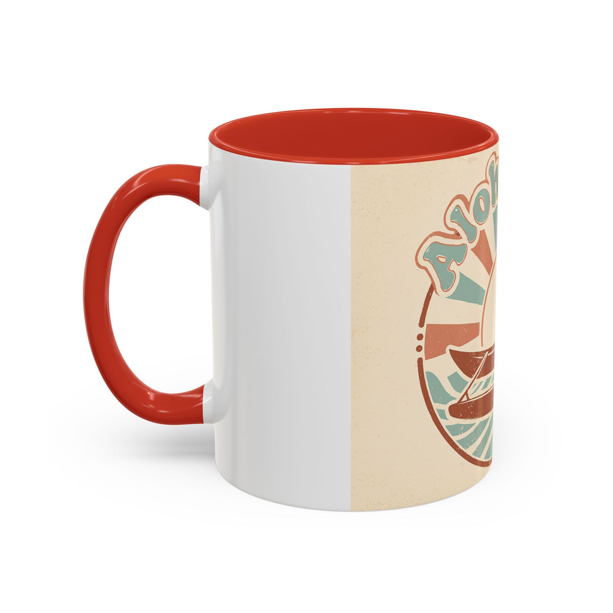 Aloha Nui Coffee Mug — Retro Hawaiian Canoe Sunset Accent Mug (11/15oz)