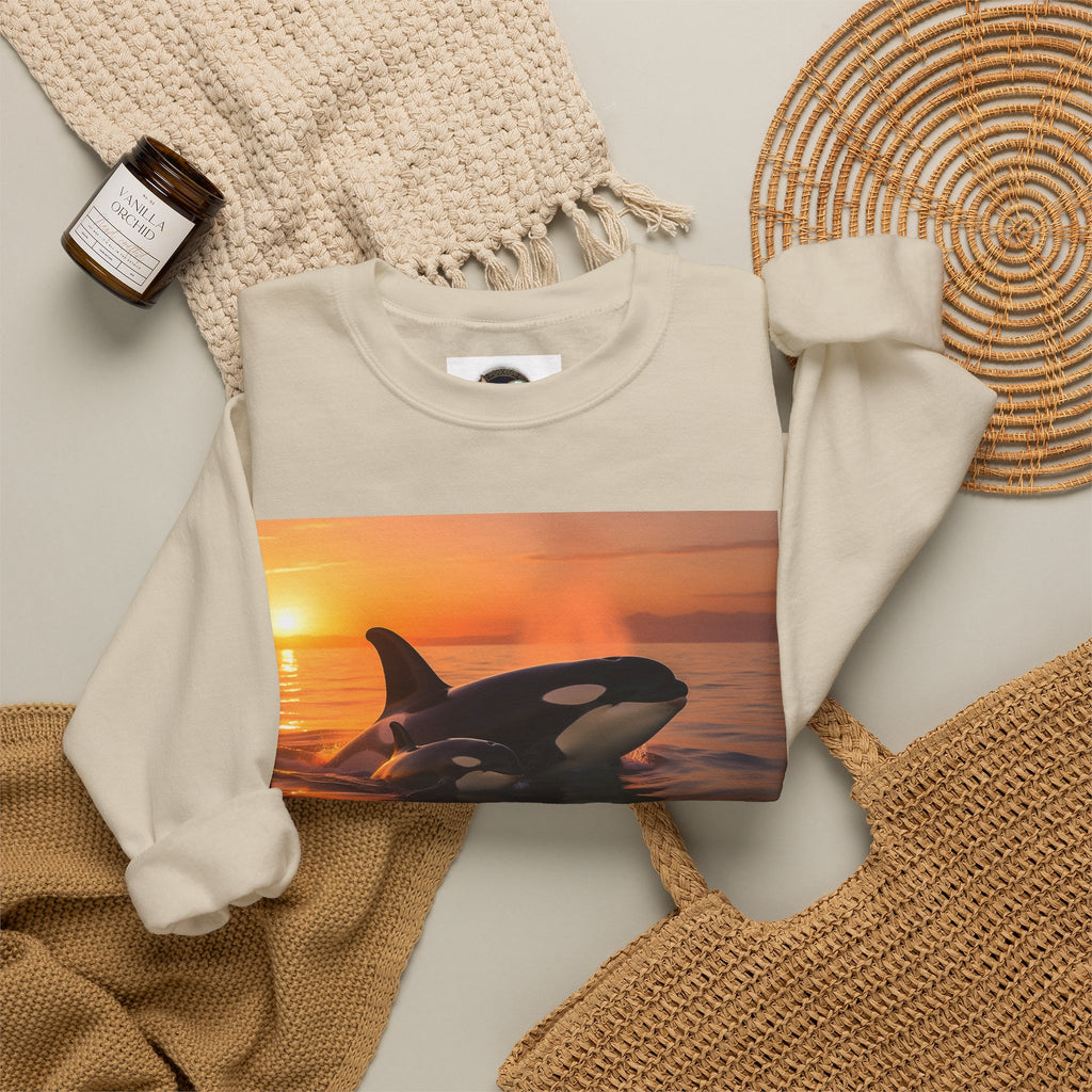 Orca Sunset Crewneck Sweatshirt