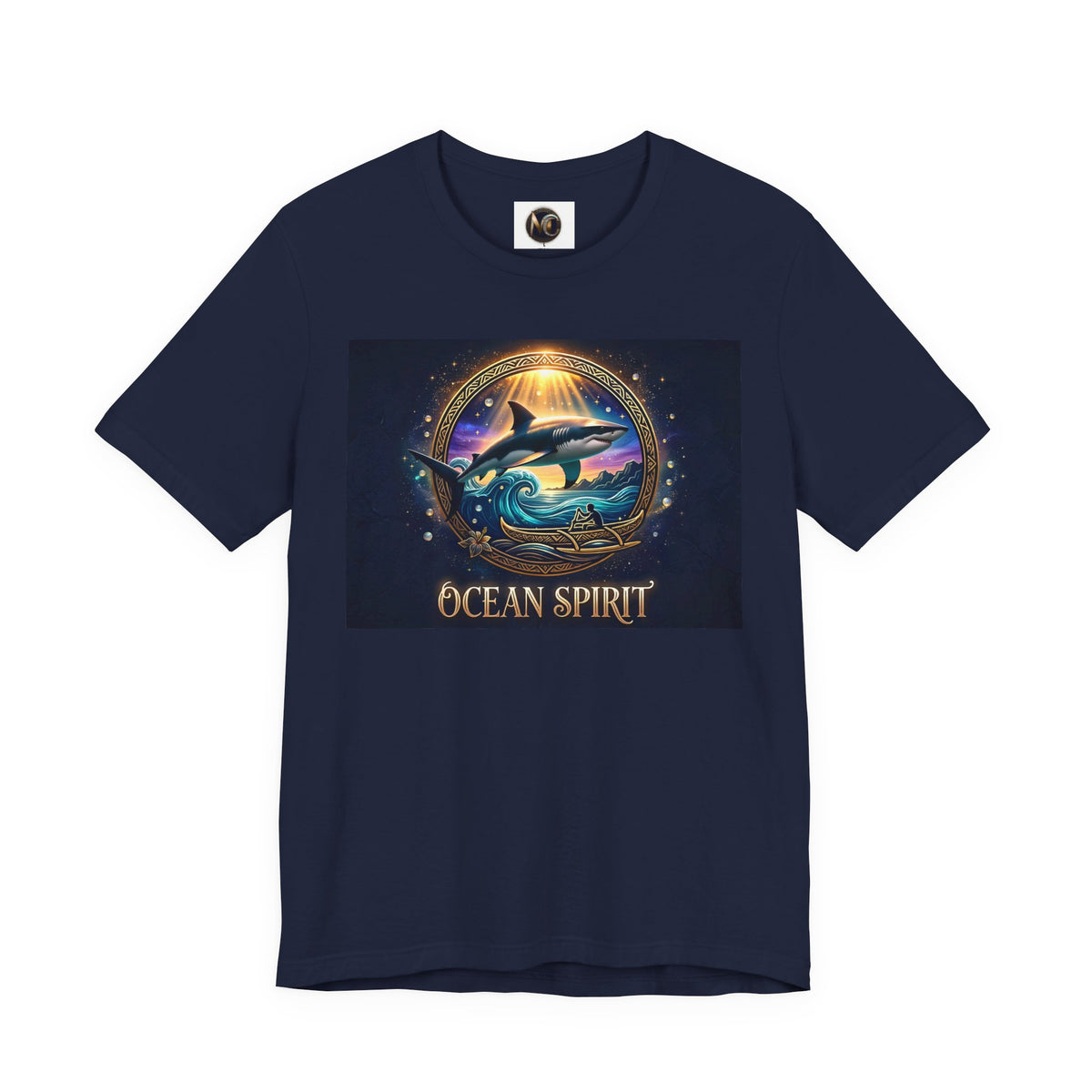 Ocean Spirit T-Shirt — Nautical Dolphin Sunset Graphic Tee