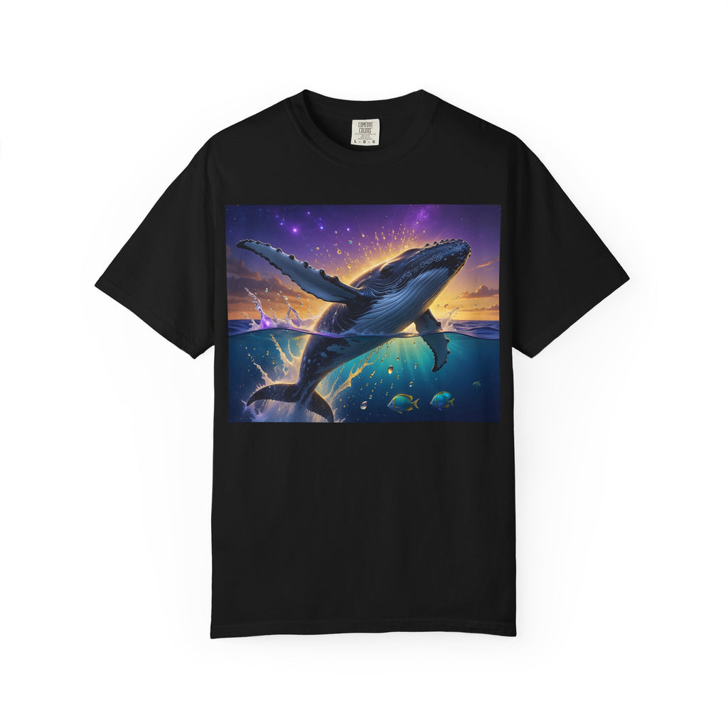 Whale Dreamscape T-Shirt — Majestic Humpback Ocean Sunset Graphic