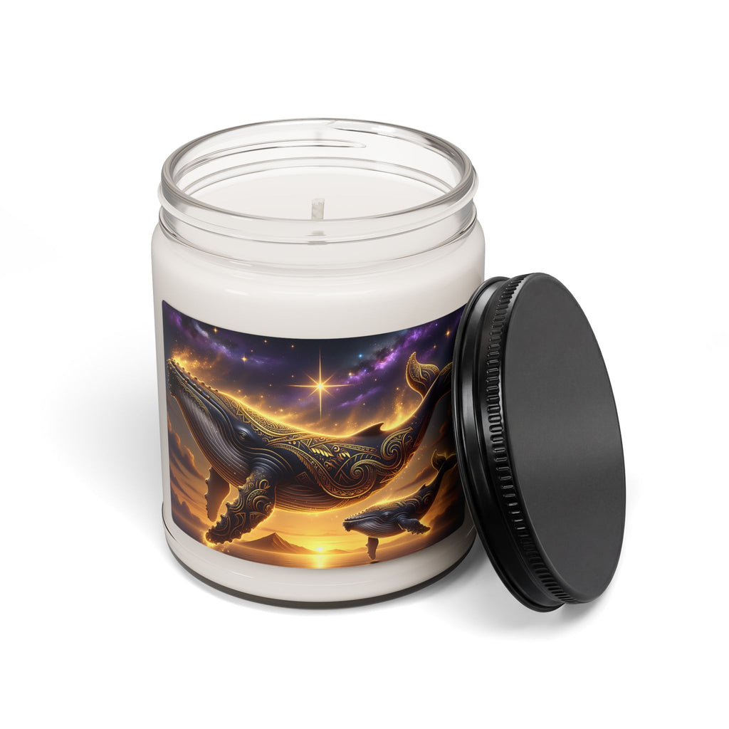 Whale Dreams Soy Candle — 9oz Scented Jar (Soothing Ocean & Starry Night Vibe)