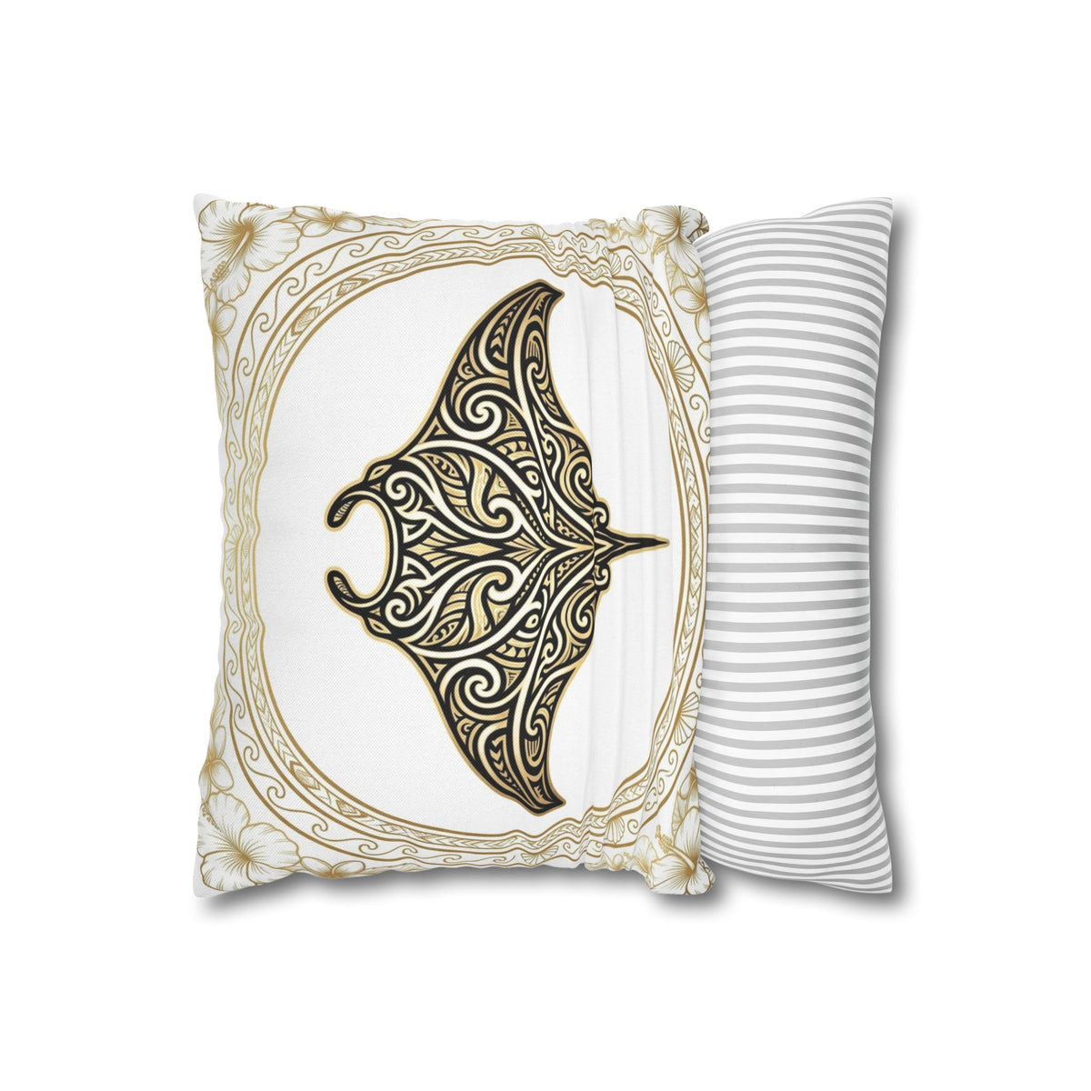 Magic Manta Ray Gold Decorative Pillowcase