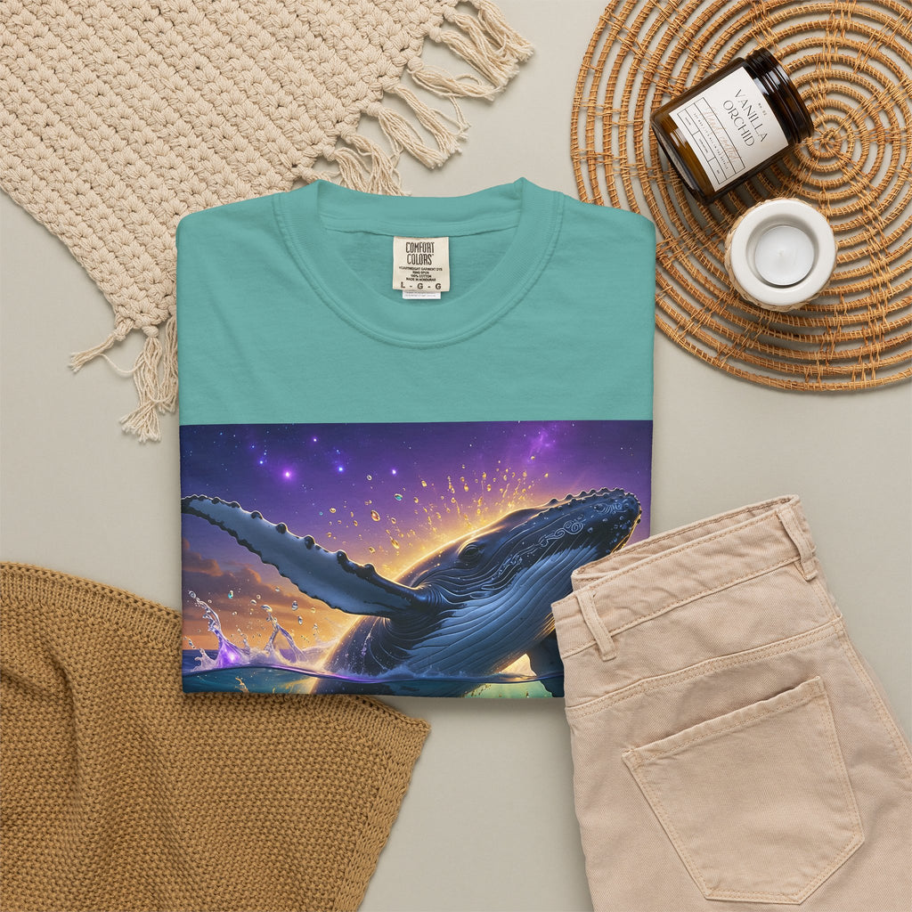 Whale Dreamscape T-Shirt — Majestic Humpback Ocean Sunset Graphic