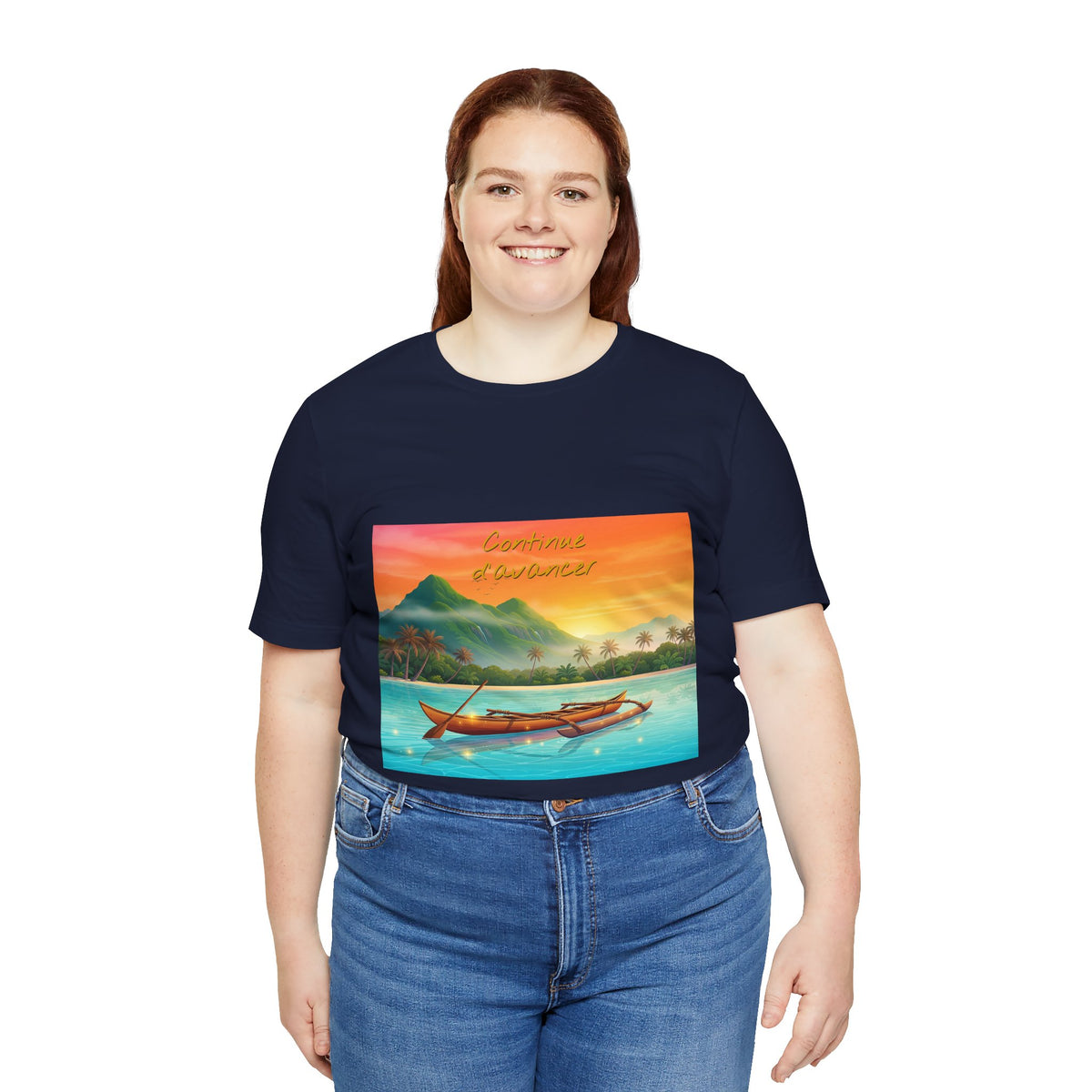 Sunset Longtail Boat Tee — Tropical Beach Graphic T-Shirt
