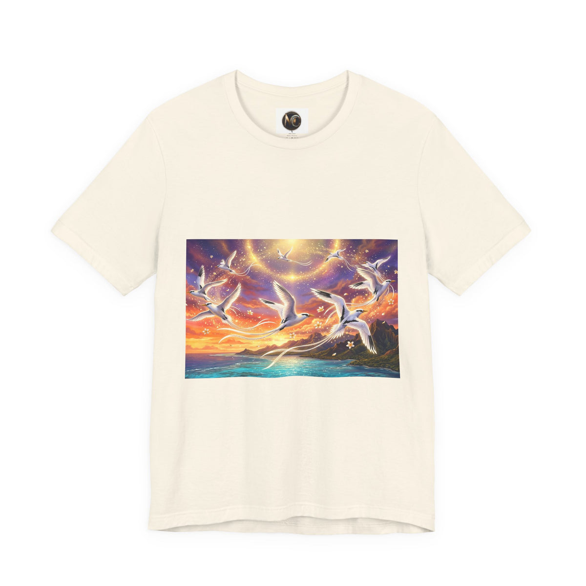 Sunset Pailles en queue Tee — Vibrant Ocean Sunset Beach T-Shirt