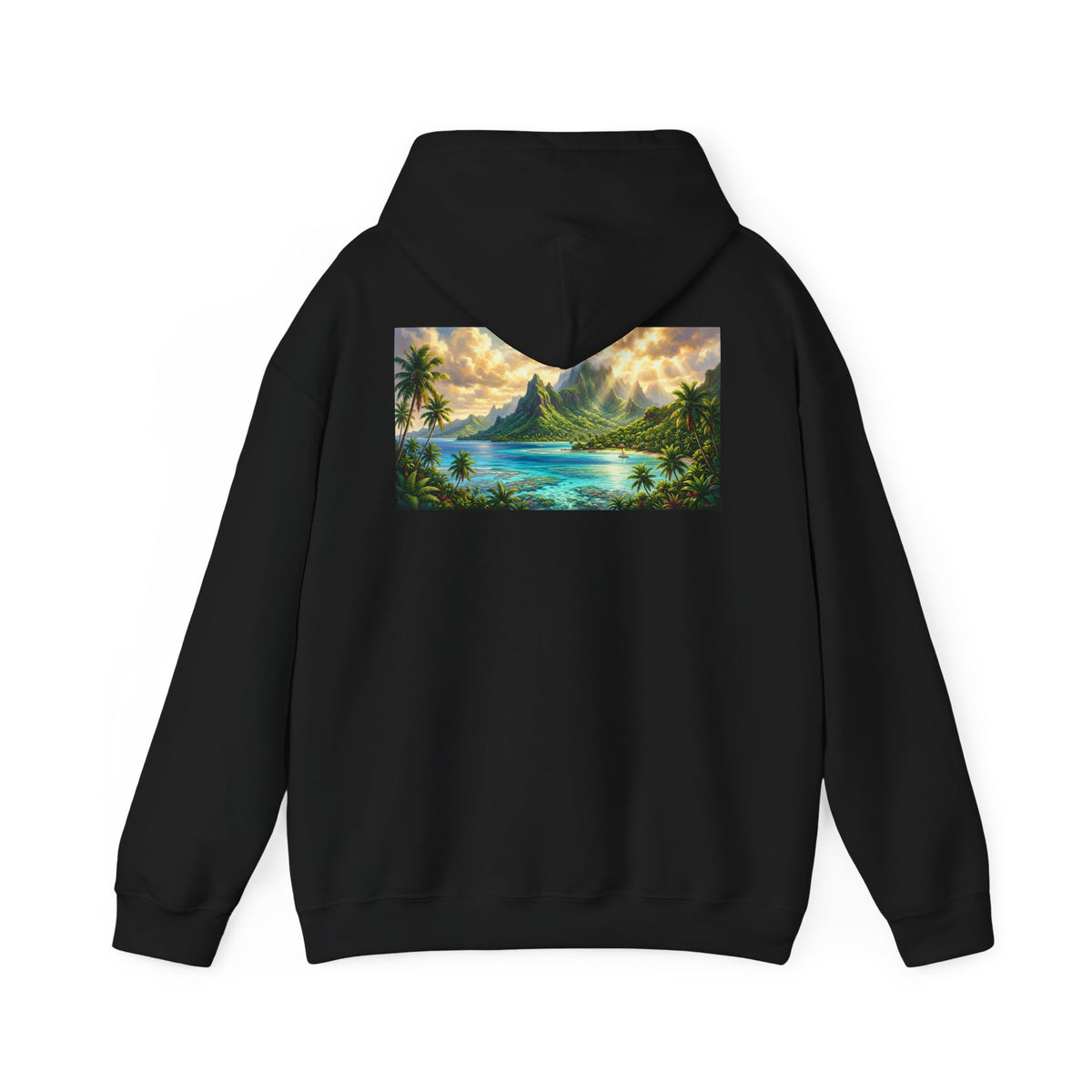 Tropical Beach Hoodie – Scenic Island Sunset Pullover