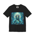 Mystic Goddess Art Tee — Celestial Blue Spiritual Graphic T-Shirt