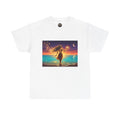 Ocean Sunset Girl T‑Shirt — Tropical Beach Sunset Graphic Tee