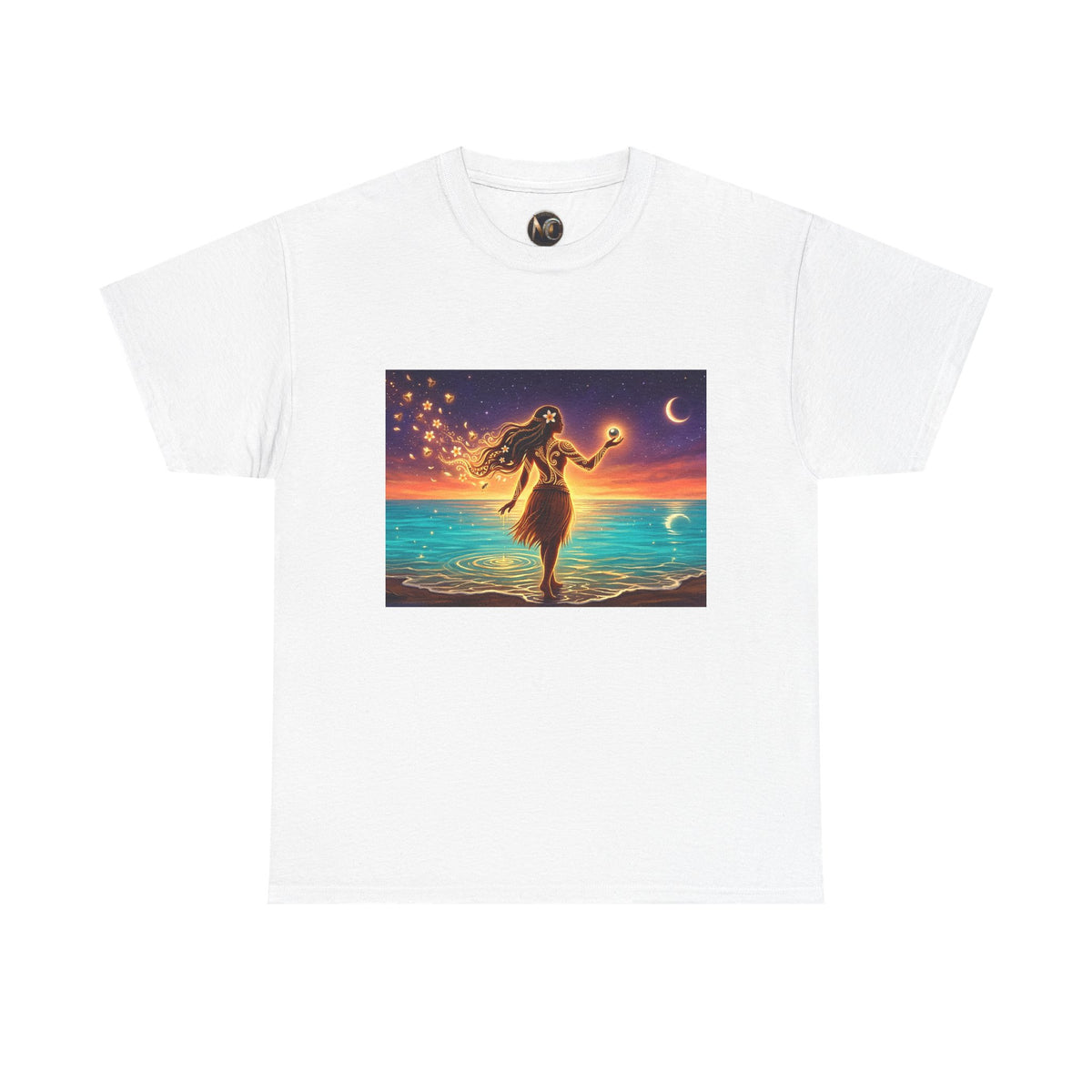 Ocean Sunset Girl T‑Shirt — Tropical Beach Sunset Graphic Tee