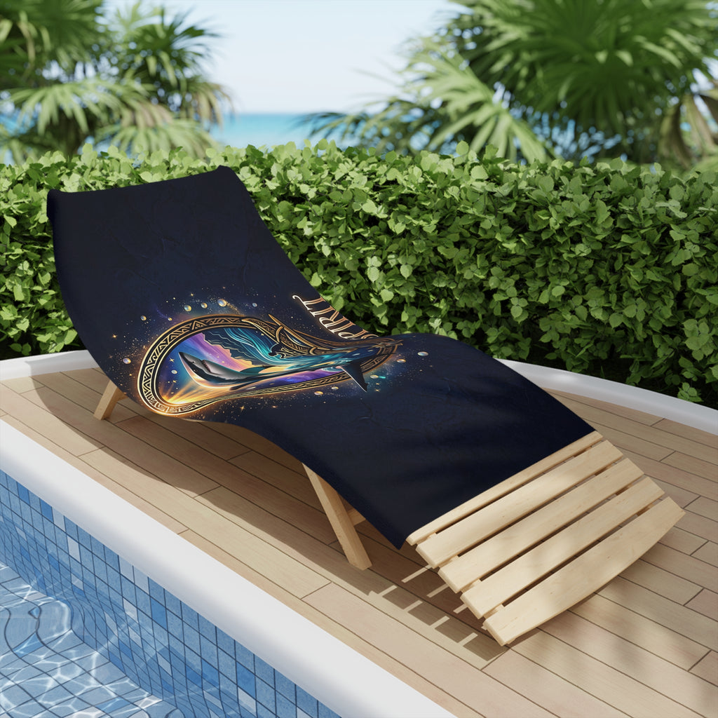Ocean Spirit Beach Towel – Mystic Whale Sunset Design