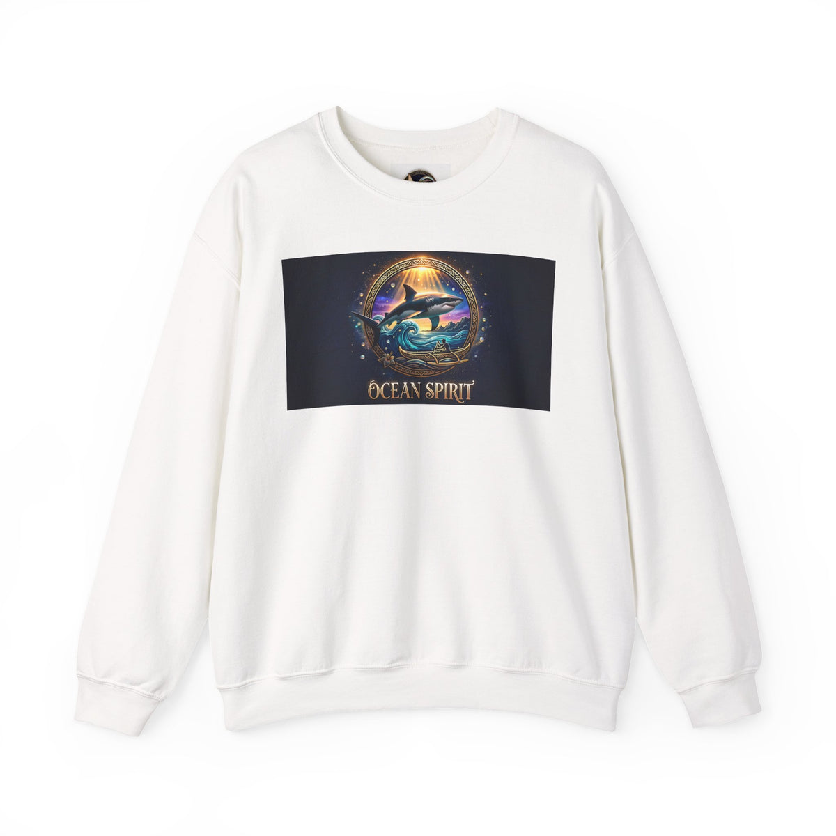 Ocean Spirit Crewneck Sweatshirt — Whale & Sunset Graphic