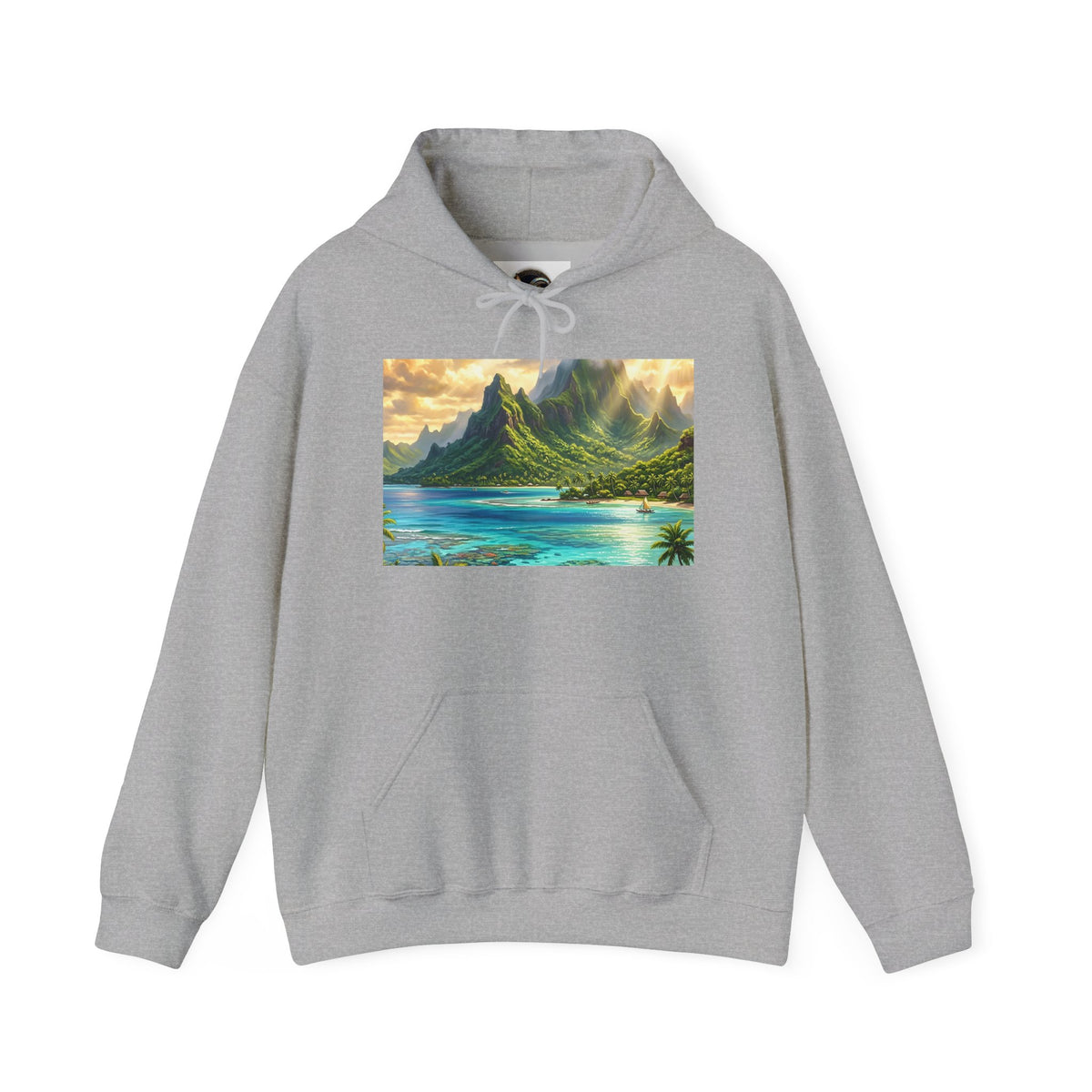 Tropical Beach Hoodie – Scenic Island Sunset Pullover