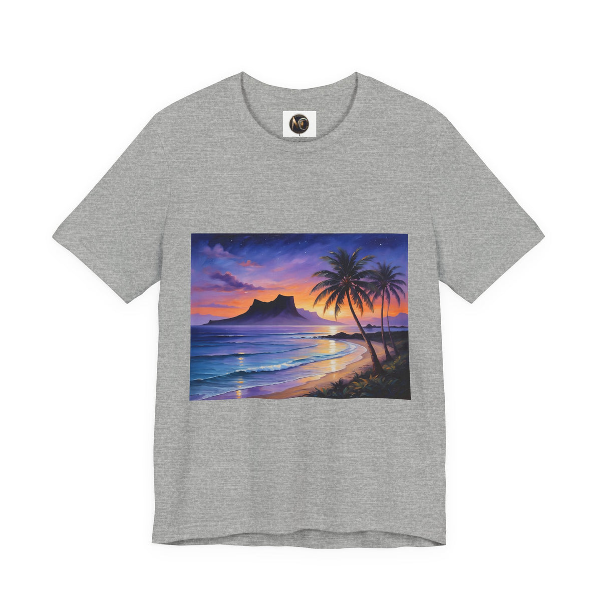T-Shirt — Tropical Sunset Beach Print