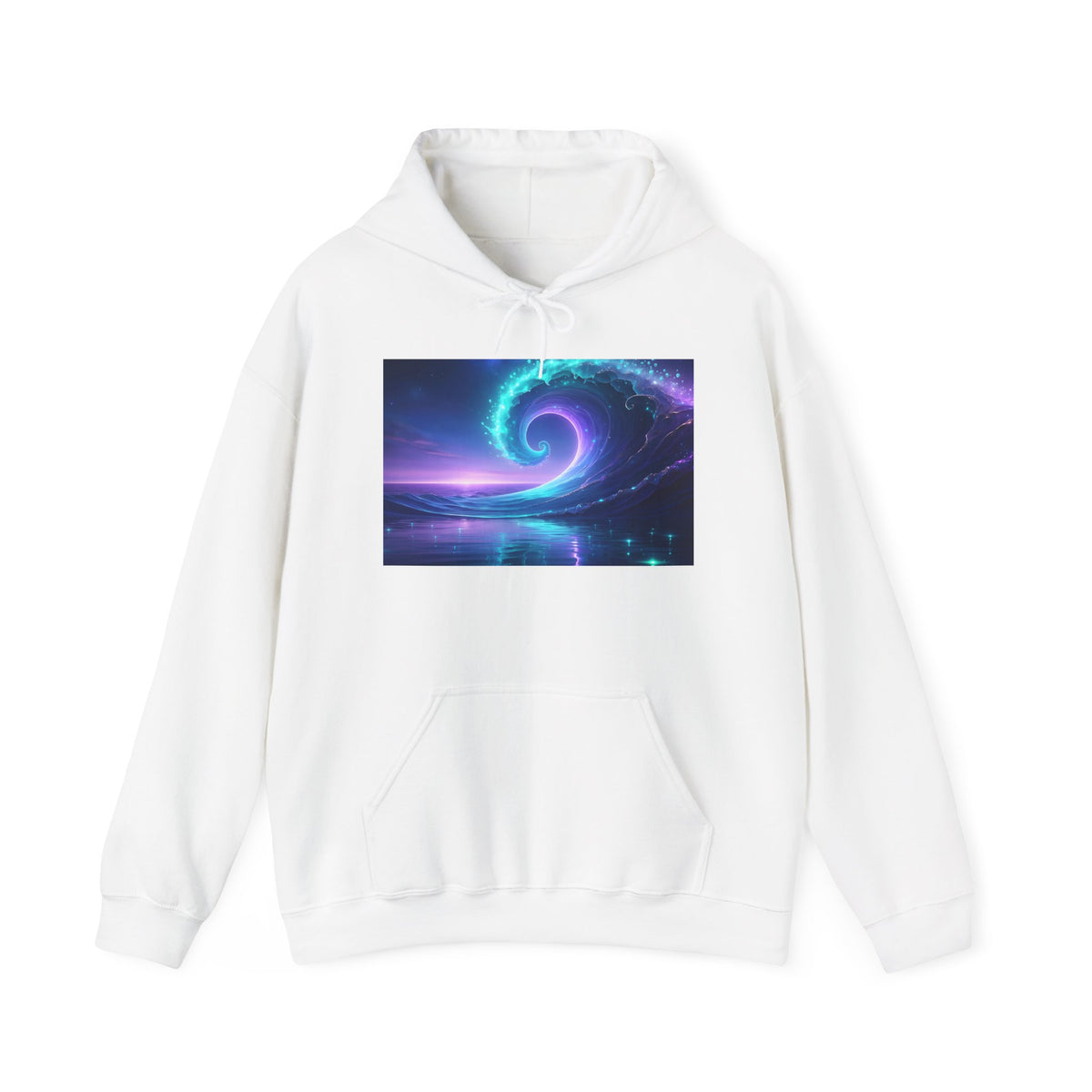 Galaxy Vortex Hoodie — Neon Spiral Space Pullover