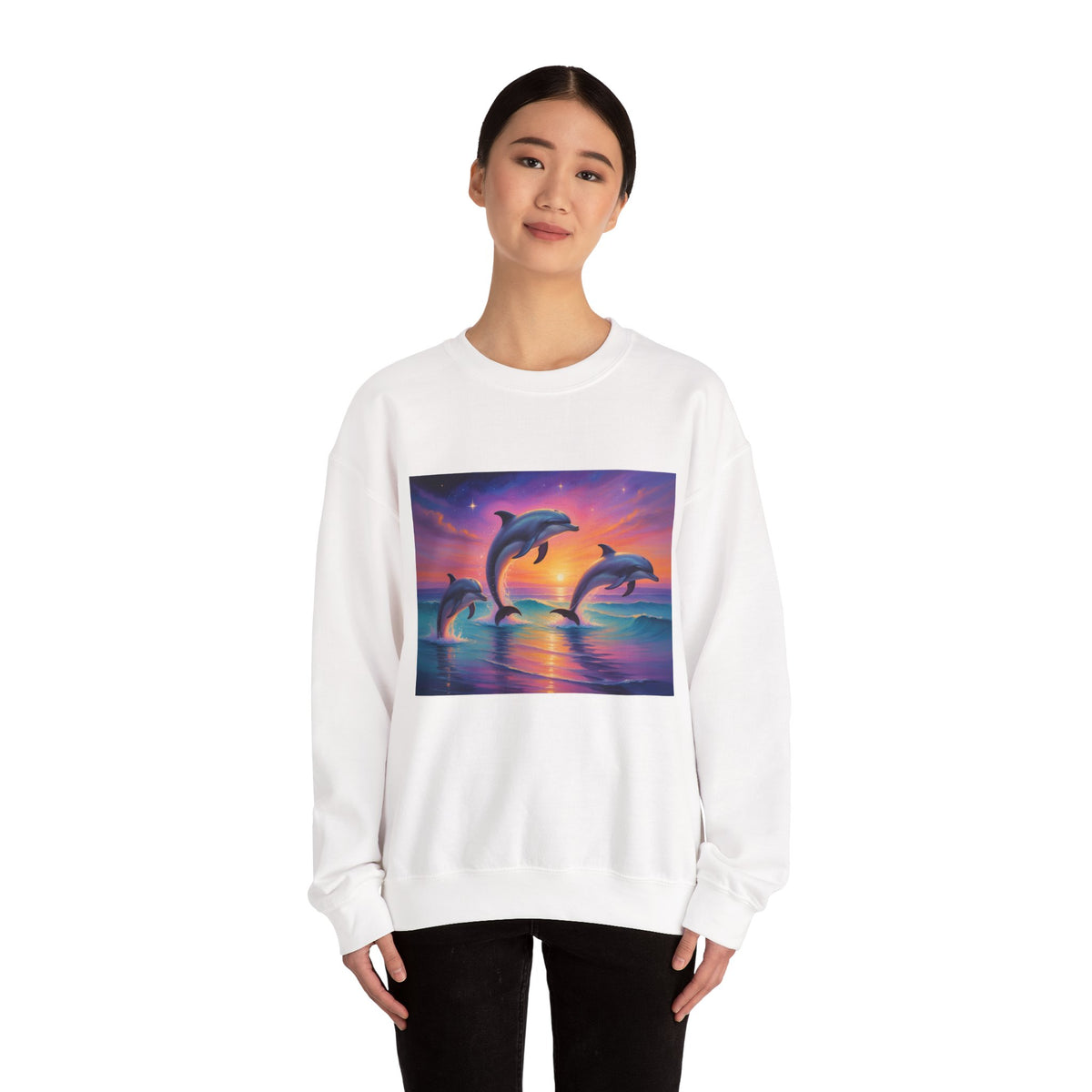Dolphin Sunset Crewneck Sweatshirt