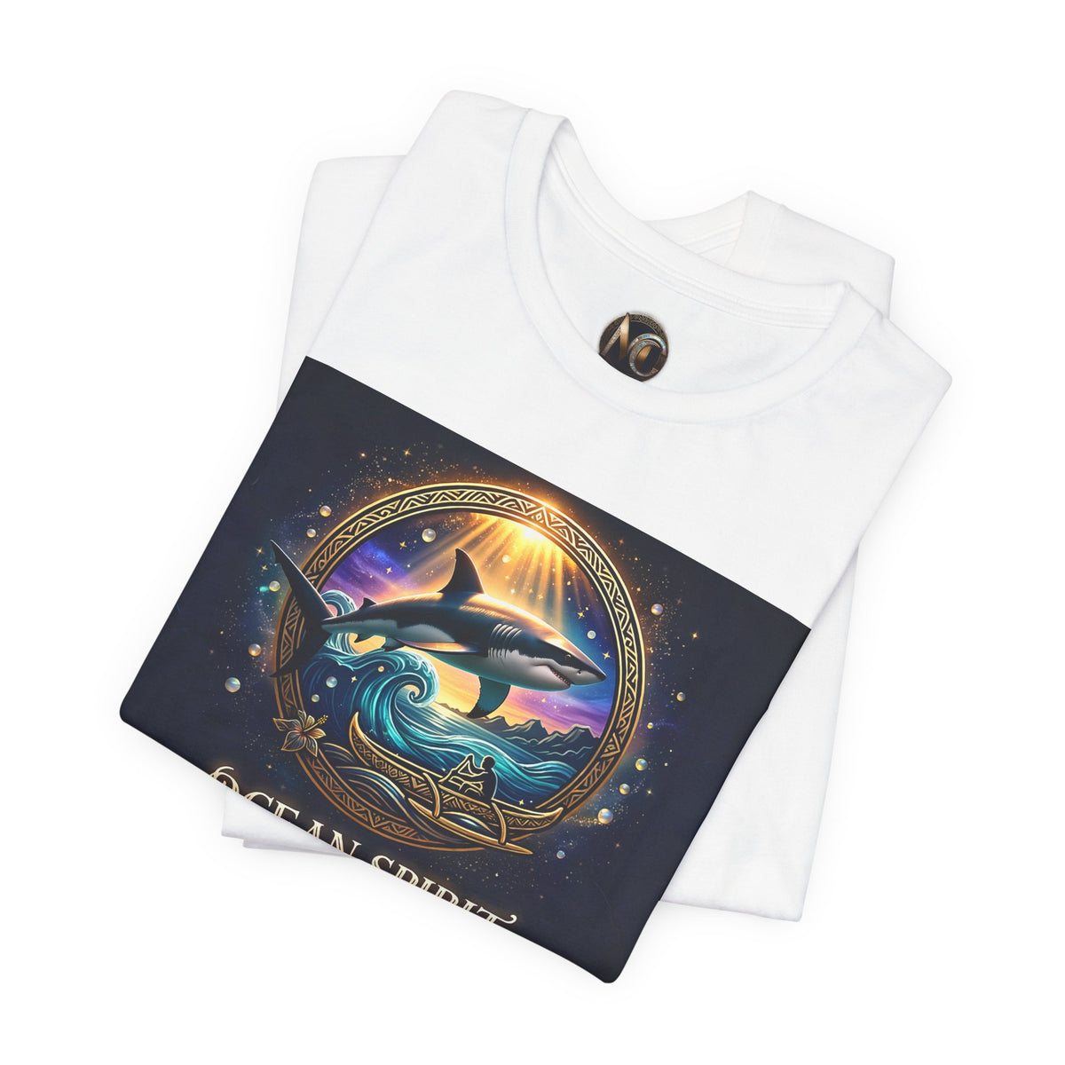 Ocean Spirit T-Shirt — Nautical Dolphin Sunset Graphic Tee