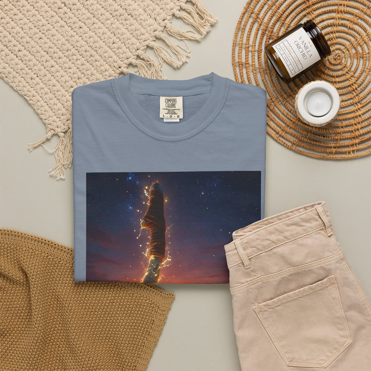 Fishing Hook Fire Graphic T-Shirt