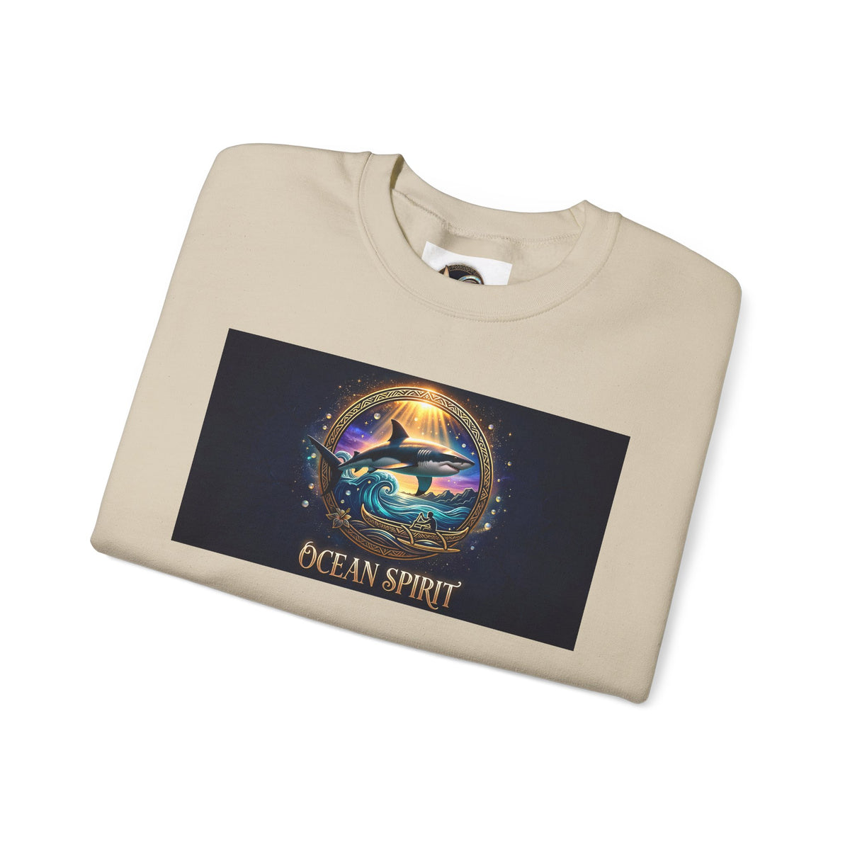 Ocean Spirit Crewneck Sweatshirt — Whale & Sunset Graphic