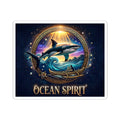 Ocean Spirit Shark Sticker — Nautical Whale Art Kiss-Cut Decal