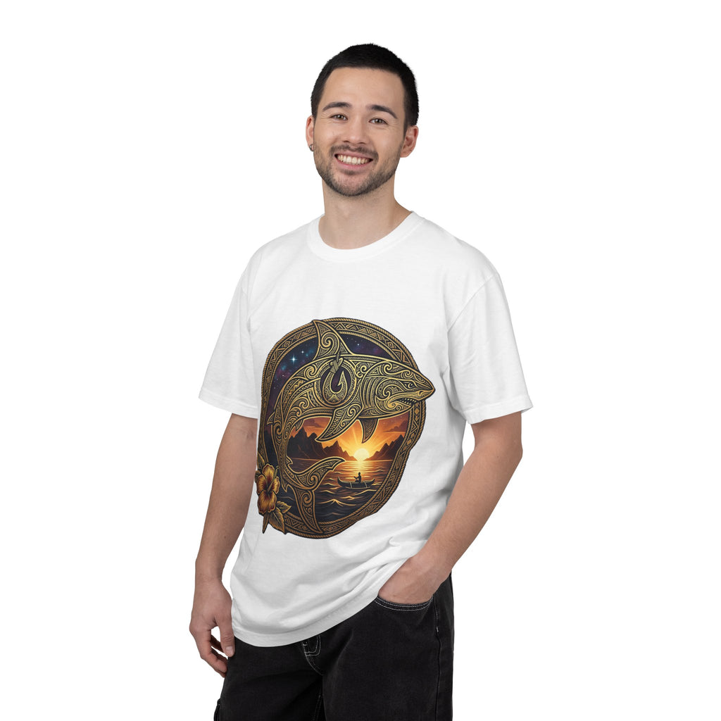 Shark Sunset T-Shirt — Tribal Ocean Shark Graphic Tee