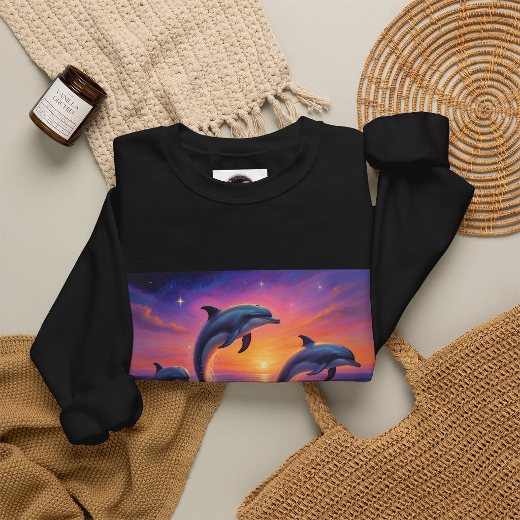 Dolphin Sunset Crewneck Sweatshirt
