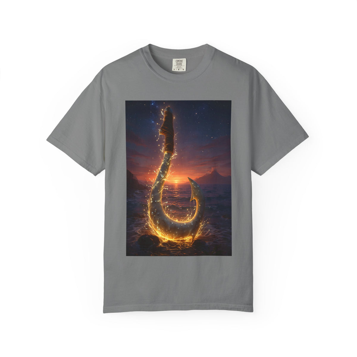 Fishing Hook Fire Graphic T-Shirt
