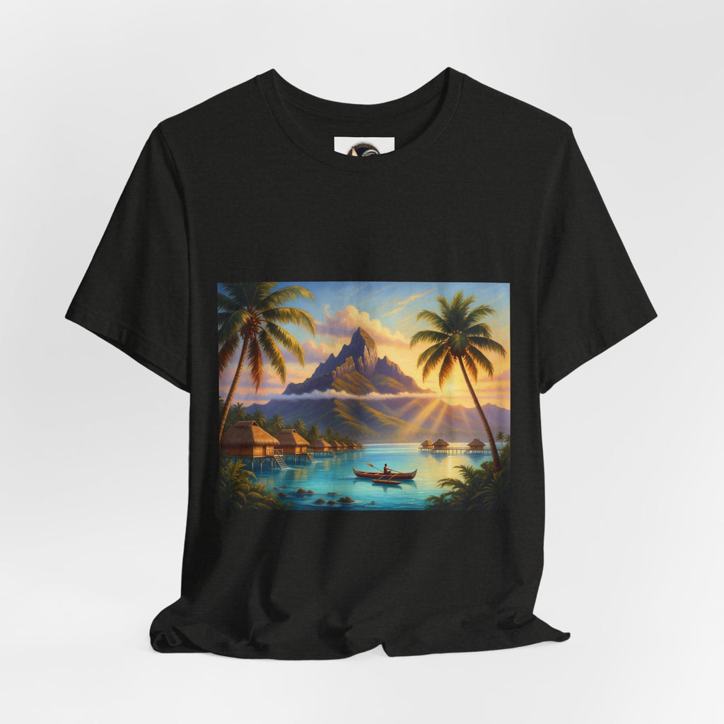 Tropical Sunset T-Shirt — Island Lagoon Scenic Tee