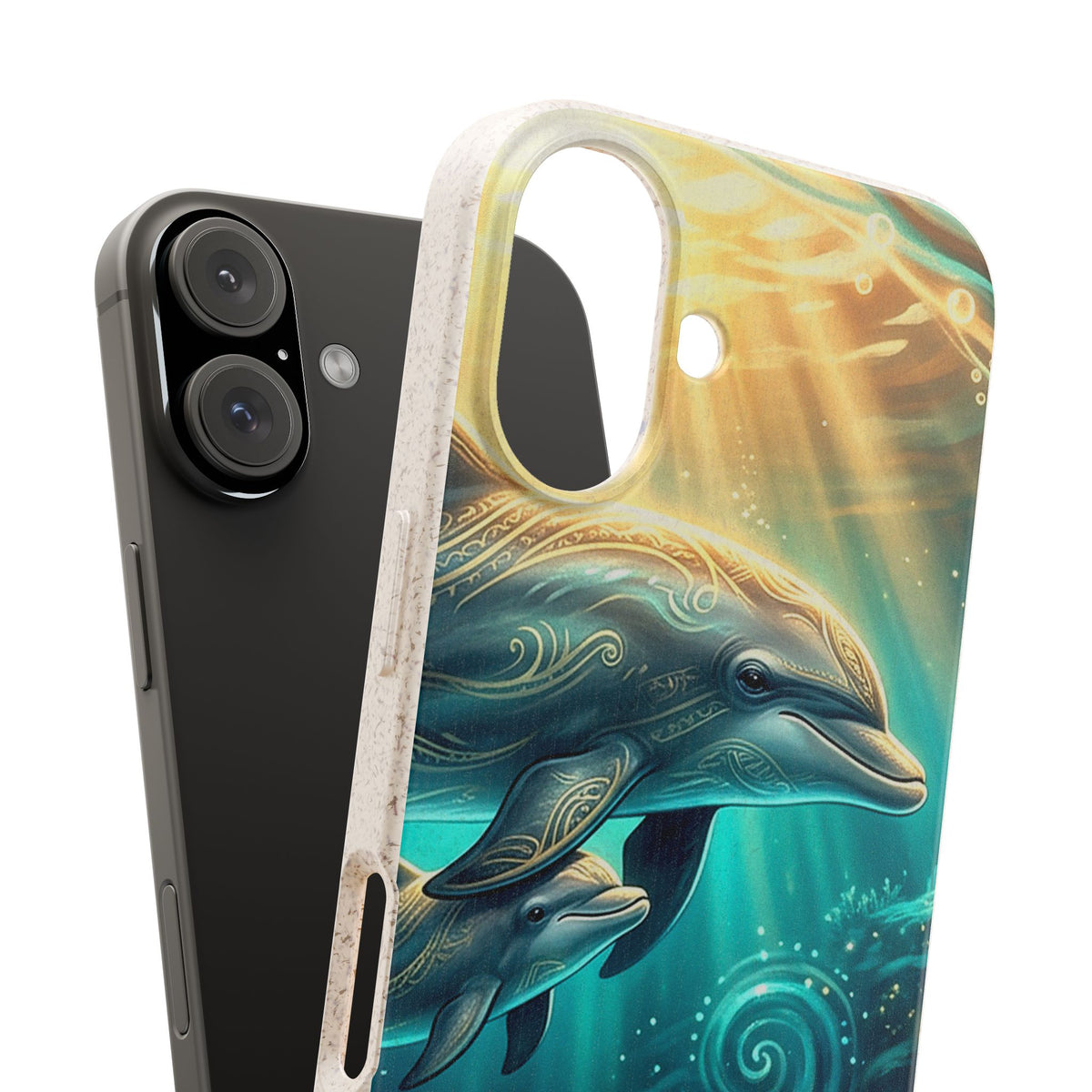 Biodegradable Phone Case — Ocean Dolphins Art Print